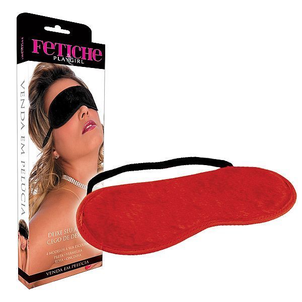 Tapa Olhos em Pelúcia - Vermelho